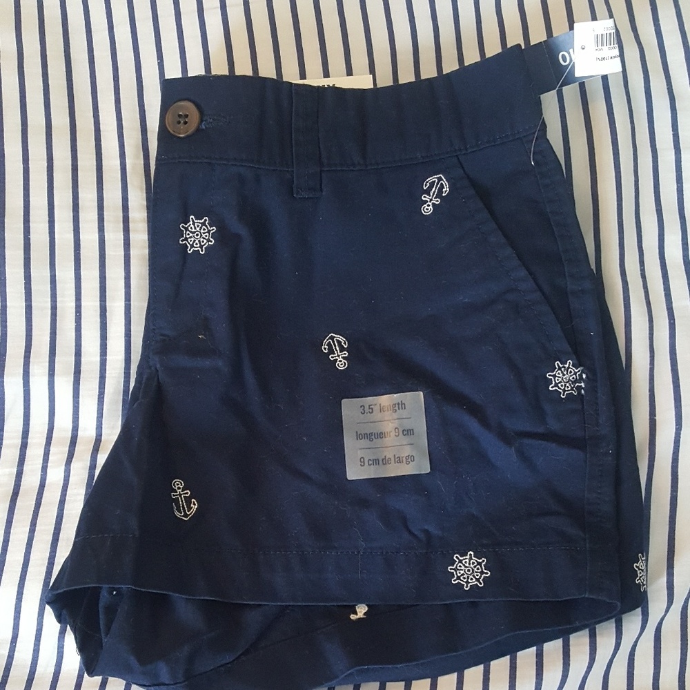 Nautical Embroidered Shorts NWT